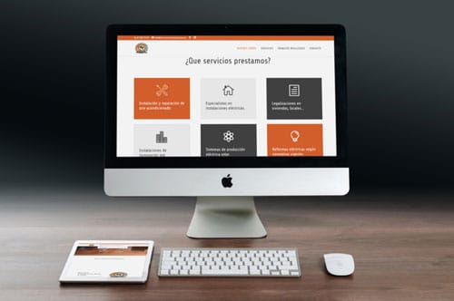 Marcomu Instalaciones. Electricidad, climatización y energía solar. - Ejemplos de páginas web profesionales por Código con Sentido, Talavera