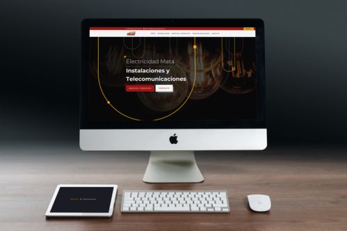 Instalaciones Eléctricas Mata - Ejemplos de páginas web profesionales por Código con Sentido, Talavera
